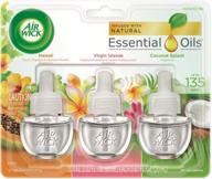 🌺 air wick plug in scented oil 18 refills: hawaiian bliss with essential oils logo