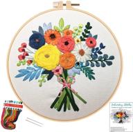 🌸 nuberlic embroidery kit for beginners, cross stitch kit with bouquet pattern for art craft sewing, handmade crafts gifts for mother's day logo