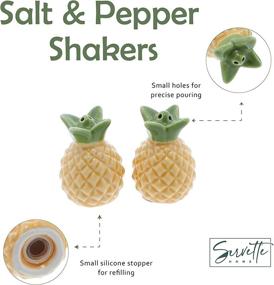 img 3 attached to 🍍 Pineapple Novelty Salt and Pepper Shaker Set: A Must-Have for Kitchen Collectors!