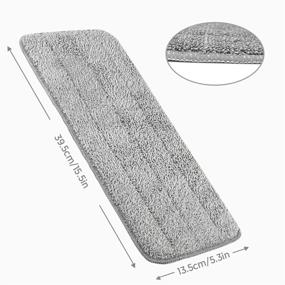 img 3 attached to 🧹 POPTEN 5-Pack Microfiber Mop Pads - Washable and Reusable Spray Mop Flat Replacement Heads for Wet or Dry Floor Cleaning and Scrubbing (15.5"x 5.3")