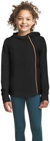 img 4 attached to C9 Champion Fleece Asymmetrical Jacket for Girls - Clothing and Active Attire