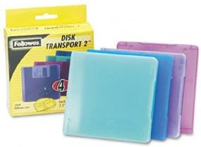 img 1 attached to 📁 FEL28554 Transport 2 Disk Case, Holds 2-3.5 Disks/Case, Pack of 4 in Assorted Colors