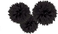 🌞 sunshine yellow fluffy paper pompoms for party décor, 16-inch, pack of 3 logo