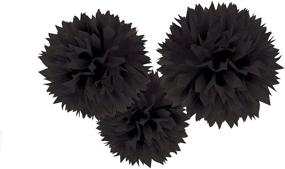 img 2 attached to 🌞 Sunshine Yellow Fluffy Paper Pompoms for Party Décor, 16-Inch, Pack of 3