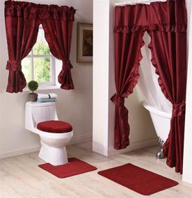 img 1 attached to 🚿 Madison Starlite Deluxe Swag Ruby Shower Curtain - Enhance your Bathroom Décor with this SEO-Optimized Product