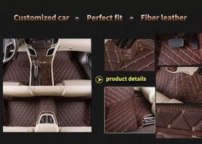 img 2 attached to 🚗 Custom Fit Luxury Leather Floor Liners for Land Rover Range Rover 4-Seats 2014-2017 - Extended Version, Rear Outlet-Free, Back Seat without Leg Rest - Beige