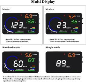 img 1 attached to 🚗 Wiiyii 5.5" АвтоHUD - Проекция на лобовое стекло в истинных цветах и связь OBD2