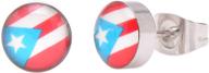 paialco stainless national earrings puerto logo