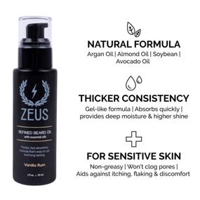 img 1 attached to 🧔 ZEUS Men’s Deluxe Beard Care Set – Refining Beard Oil for High Shine, Non-Greasy Results, Relief for Itching & Flaking Skin (Vanilla Rum)