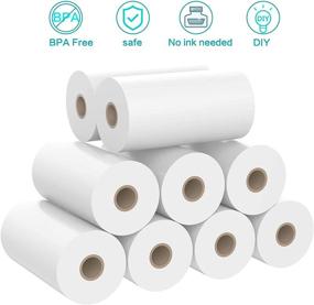 img 3 attached to Instant Camera Refill Print Paper for Kids - 9 Rolls of Thermal Paper for Photo Printer, Perfect as Favors, Supplies, and for Kid's Instant Camera