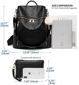 img 1 attached to Backpack Designer Fashion Multiple Shoulder Women's Handbags & Wallets in Fashion Backpacks