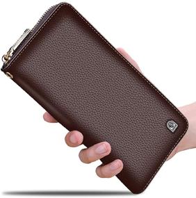 img 2 attached to 🧳 LAORENTOU Genuine Leather Blocking Wallet for Men: Quality Accessory in Wallets, Card Cases & Money Organizers