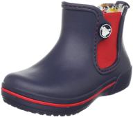 👢 crocs kids' crocband hi lined boot: comfortable and stylish winter footwear logo