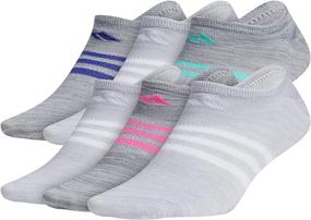 img 4 attached to adidas Women's Adiangle Superlite No Show Socks - Pack of 6