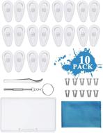 👓 premium anti-slip eyeglass nose pads - 10 pairs soft silicone replacement kit with repair tools logo