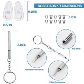 img 2 attached to 👓 Premium Anti-Slip Eyeglass Nose Pads - 10 Pairs Soft Silicone Replacement Kit with Repair Tools