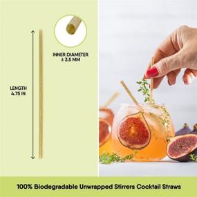 img 3 attached to Biodegradable Eco Friendly Stirrers Cocktail Straws