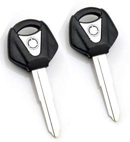 img 1 attached to Xindejia Motorcycle Black Blank Key - Yamaha YZF R1 R6 1998-2010 Compatible - Uncut Blade - 2pcs (Silver)