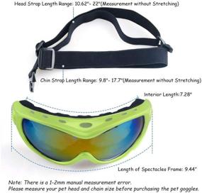 img 3 attached to 🐶 Green UV-Protective VIPet Sunglasses/Goggles for Dogs with Glasses Bag