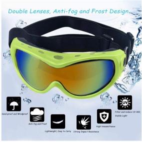 img 2 attached to 🐶 Green UV-Protective VIPet Sunglasses/Goggles for Dogs with Glasses Bag