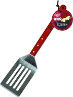 🍴 silver 19-inch tablecraft bbq stainless steel long-handled turner with wood handle logo