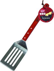 img 1 attached to 🍴 Silver 19-Inch TableCraft BBQ Stainless Steel Long-Handled Turner with Wood Handle