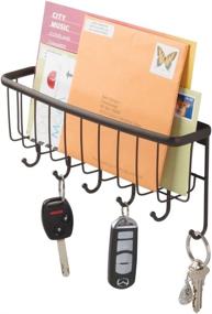 img 1 attached to 📬 InterDesign 58970 Axis Wall Mount Mail, Letter Holder, Key Rack Organizer for Entryway, Kitchen - Chrome