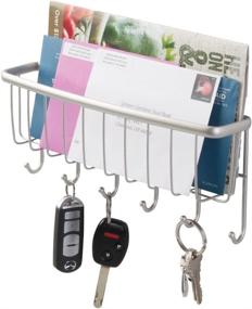 img 2 attached to 📬 InterDesign 58970 Axis Wall Mount Mail, Letter Holder, Key Rack Organizer for Entryway, Kitchen - Chrome