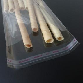 img 1 attached to 🎁 Versatile 200 Pcs Resealable Clear Cellophane Bags for Bakery, Candy, Gifts, and More!