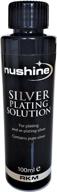 nushine silver plating solution 3.4 oz - permanently plating pure silver on worn silver, brass, copper, and bronze only (environmentally friendly formula) logo