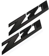 10.3 inch z71 off road emblems decals 3d badge set | compatible with chevy silverado, colorado, gmc sierra | black logo