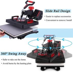 img 3 attached to Versatile and Efficient 8 in 1 Heat Press Machine Combo for Crafting and Printing - Digital Transfer, 360-Degree Swing Away Tshirt Press Machine 12x15 Inch - Ideal for T-Shirts, Mugs, Hats, Plates, Caps