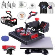 versatile and efficient 8 in 1 heat press machine combo for crafting and printing - digital transfer, 360-degree swing away tshirt press machine 12x15 inch - ideal for t-shirts, mugs, hats, plates, caps logo