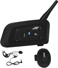 img 4 attached to EJEAS V6C Professional Motorcycle Snowmobile Referee Intercom, Full Duplex 1200M Wireless BT Interphone Earpiece with Referees Headset and Armband, 850mAh Battery