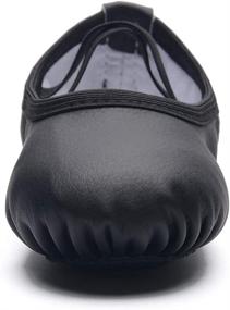 img 1 attached to 🩰 Ambershine Full Sole Leather Ballet Shoes for Girls/Toddlers/Kids: Premium Quality Dance Shoes