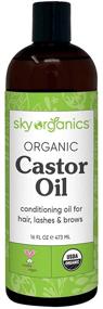 img 4 attached to 🌿 USDA Organic Cold-Pressed Castor Oil (16oz) 100% Pure Hexane-Free - Conditioning & Healing for Dry Skin, Hair Growth - Skin, Hair Care, Eyelashes - Castor oil by Sky Organics
