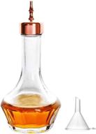 bitters bottle - 50ml professional bar tool for crafting cocktails with stainless steel dasher top, lead-free glass. ideal for whiskey mixing. dsbt0001 (copper) логотип