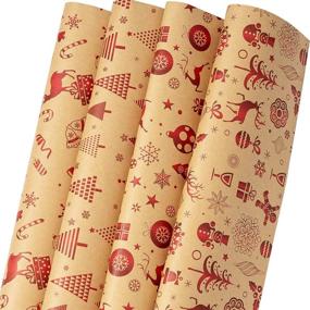 img 4 attached to 🎁 Vintage Recycled Christmas Wrapping Ft. Recyclable - Enhancing Sustainability