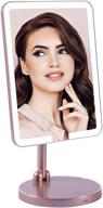 💄 impressions royale petit makeup mirror: adjustable led light, 360° turning base, wireless charging (rose gold) logo