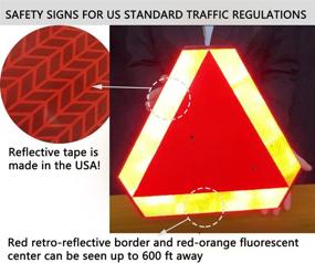 img 2 attached to Advanced Vehicle Triangle: 🚘 Enhanced Plastic Engineering Reflective for Safety