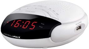 img 3 attached to HANNLOMAX HX-200 Alarm Clock Radio: Dual Alarm, USB Port, FM Radio with Preset Stations & Red LED Display