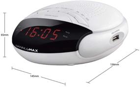 img 2 attached to HANNLOMAX HX-200 Alarm Clock Radio: Dual Alarm, USB Port, FM Radio with Preset Stations & Red LED Display