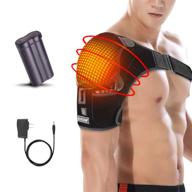 🔥 heating pad shoulder wrap brace – portable and adjustable electric support for pain relief, stiffness, soreness, frozen shoulder, bursitis, tendonitis, rotator cuff, and ac joint – 3 heat settings, hot therapy логотип