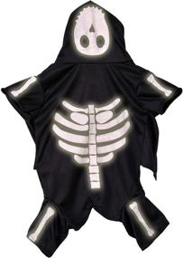 img 3 attached to 🐶 Enhance Your Pet's Halloween Look with Rubie's Costume Co Glow-in-The-Dark Skeleton Hoodie Pet Costume