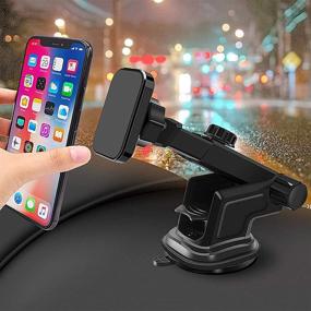 img 3 attached to 📱 Magnetic Car Phone Holder: Secure Dashboard & Windshield Mount for iPhone, Samsung, LG, Galaxy, Nokia & More