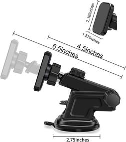 img 1 attached to 📱 Magnetic Car Phone Holder: Secure Dashboard & Windshield Mount for iPhone, Samsung, LG, Galaxy, Nokia & More