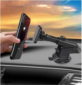 img 4 attached to 📱 Magnetic Car Phone Holder: Secure Dashboard & Windshield Mount for iPhone, Samsung, LG, Galaxy, Nokia & More