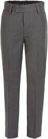 img 4 attached to 👖 RGM Dress Flat Front Skinny Slacks Boys' Pants in Clothing