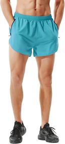 img 3 attached to 🏃 TENJOY Men's Running Shorts: 3 Inch Gym Athletic Workout Shorts with Zipper Pocket for Men