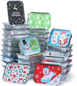 img 3 attached to JOYIN Christmas Rectangle Containers Disposable
